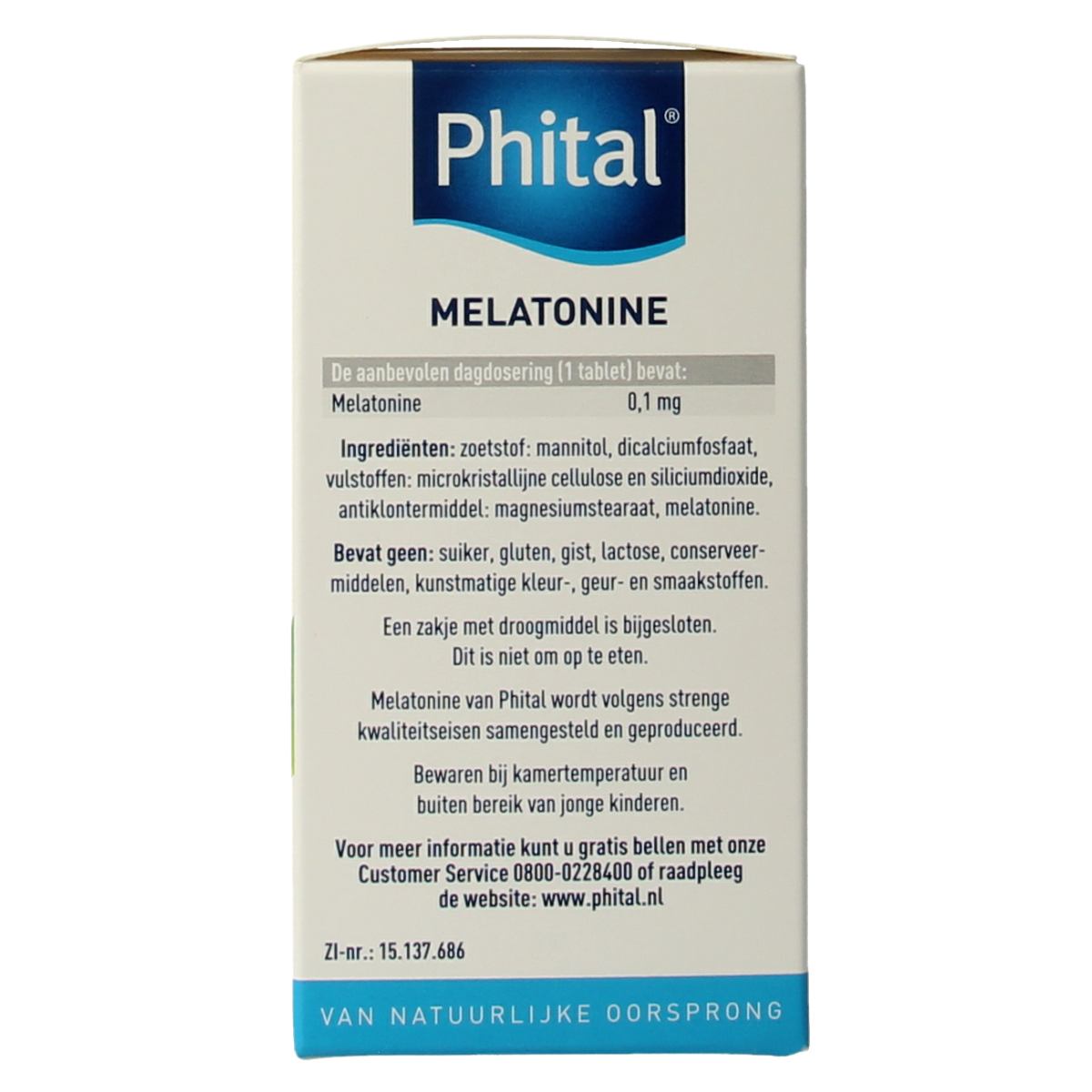 Phital Melatonine 0.1 mg 500.00 Tabletten
