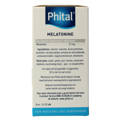 Phital Melatonine 0.1 mg 500.00 Tabletten