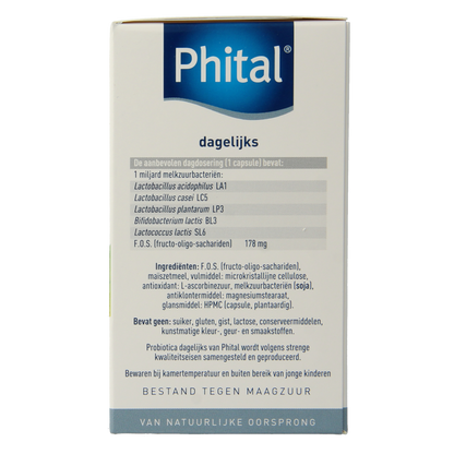 Phital Probiotica dagelijks 60.00 Vegetarische capsules