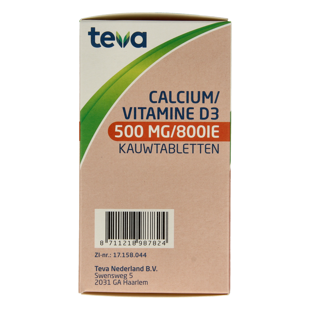 Teva Calcium / vitamine D 500mg / 800IE 90.00 Kauwtabletten