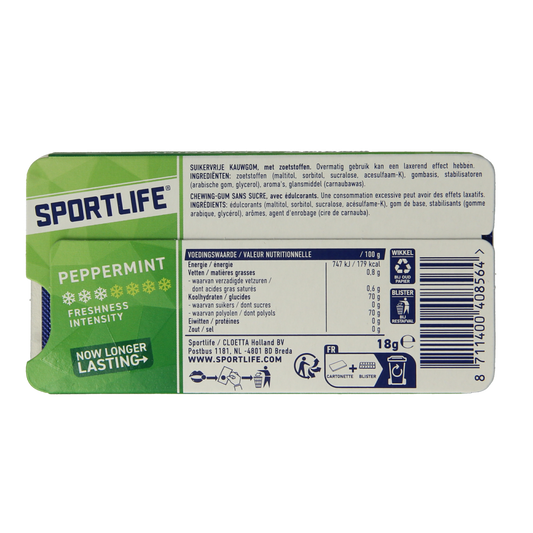 Sportlife Pepermint groen pack 1.00 Stuks