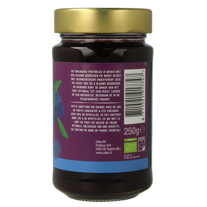 Your Organic Nature Fruit beleg blauwe bosbes bio 250.00 Gram