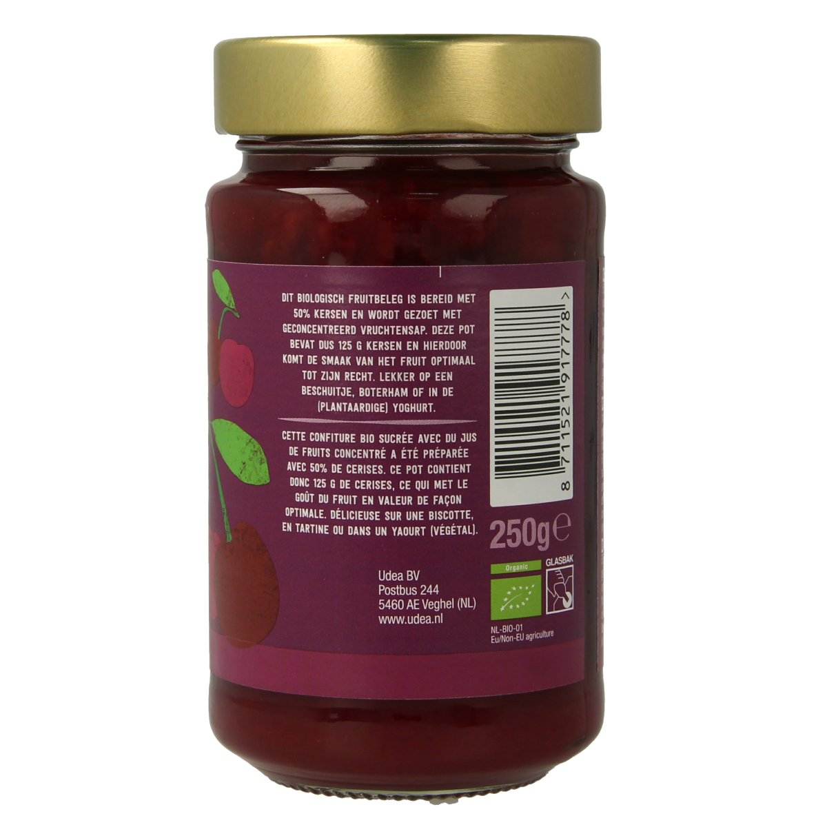Your Organic Nature Fruit beleg kers bio 250.00 Gram