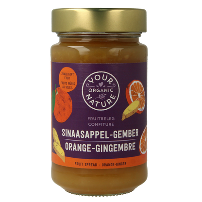 Your Organic Nature Fruit beleg sinaasappel / gember bio 250.00 Gram