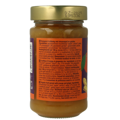Your Organic Nature Fruit beleg sinaasappel / gember bio 250.00 Gram