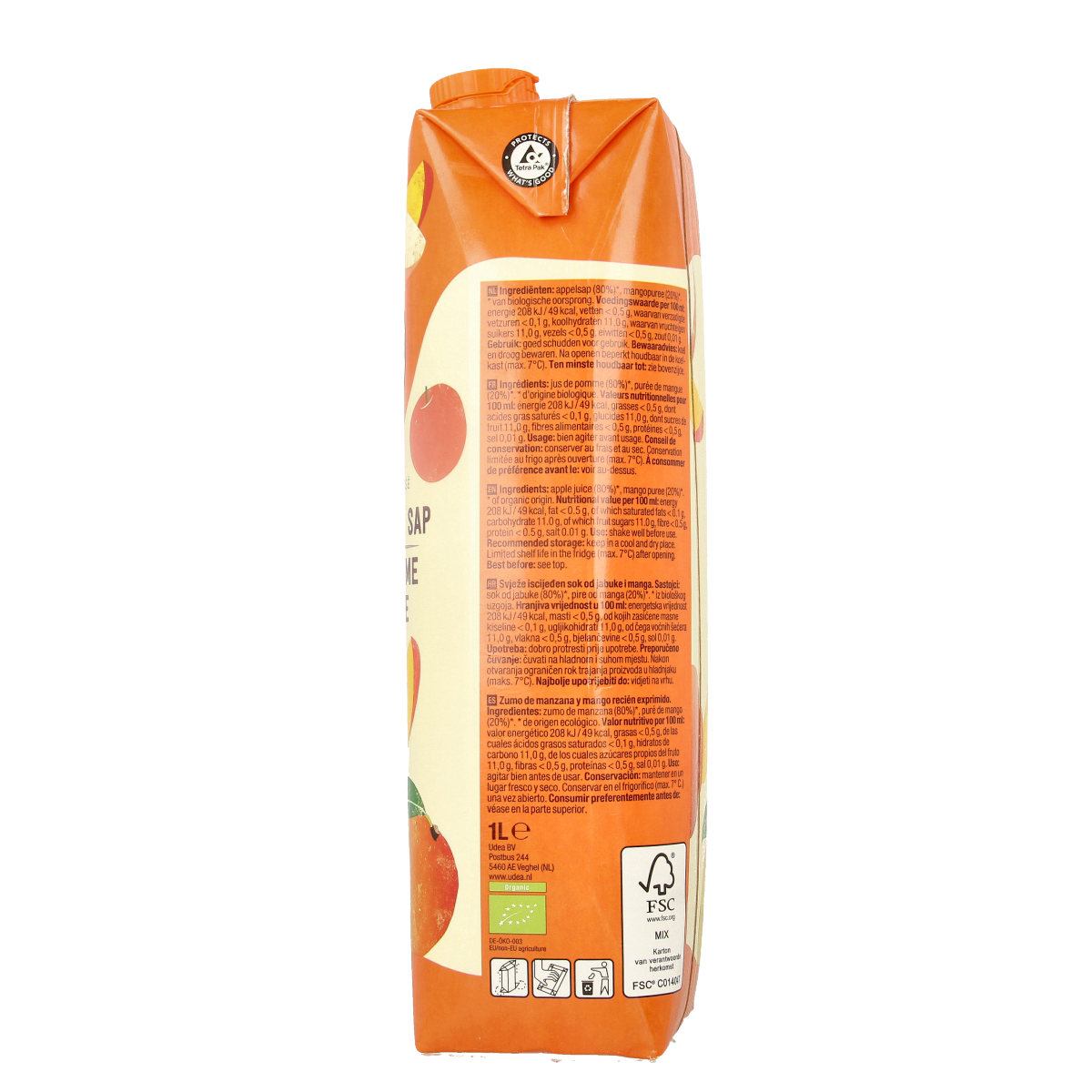 Your Organic Nature Appel mango sap bio 1.00 Liter