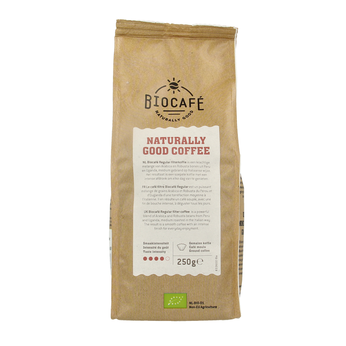 Biocafe Filterkoffie regular bio 250.00 Gram