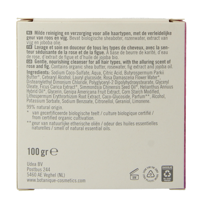 Botanique 2-in-1 Shampoo conditioner bar roos & vijg 100.00 Gram