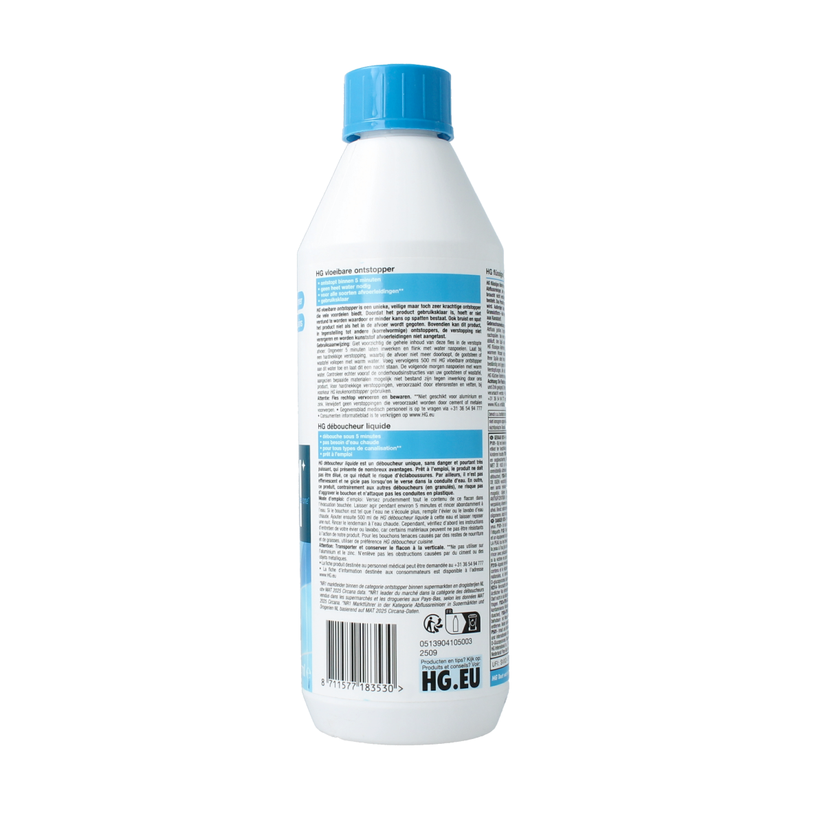 HG Vloeibare ontstopper 500.00 Milliliter