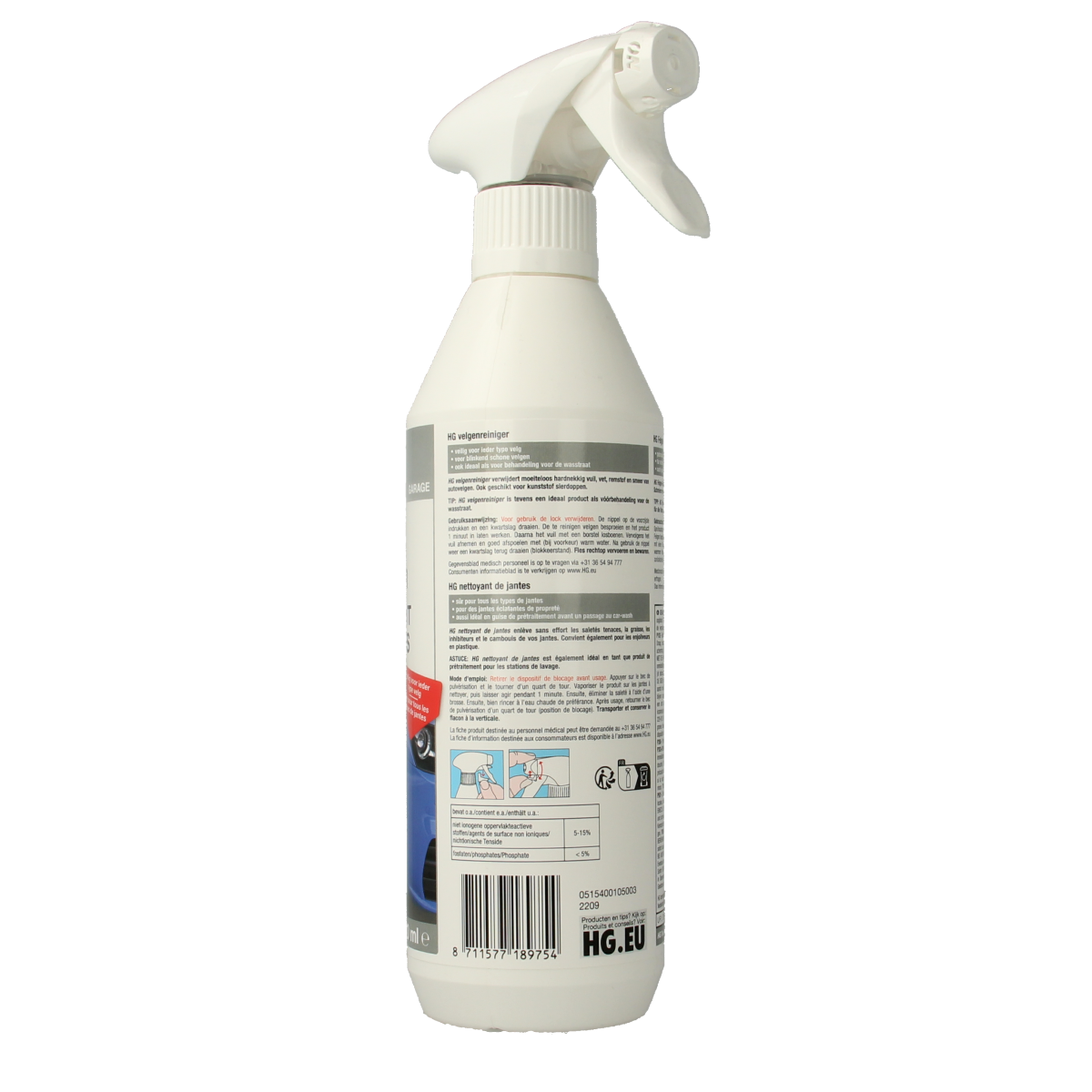 HG Velgen reiniger 500.00 Milliliter