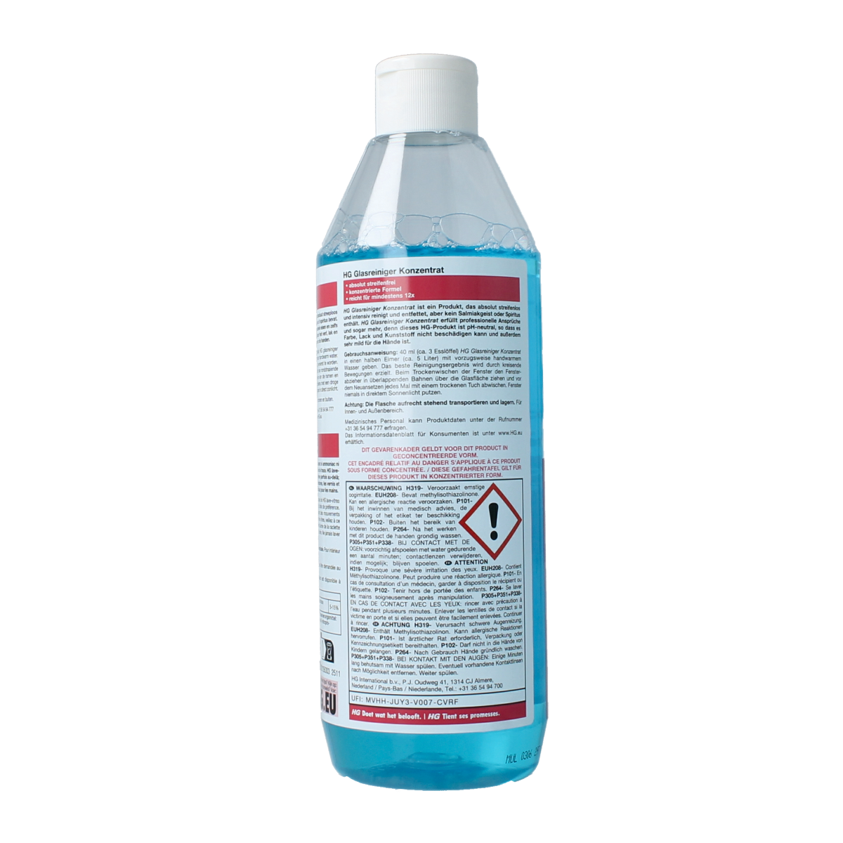 HG Glas reiniger concentraat 500.00 Milliliter