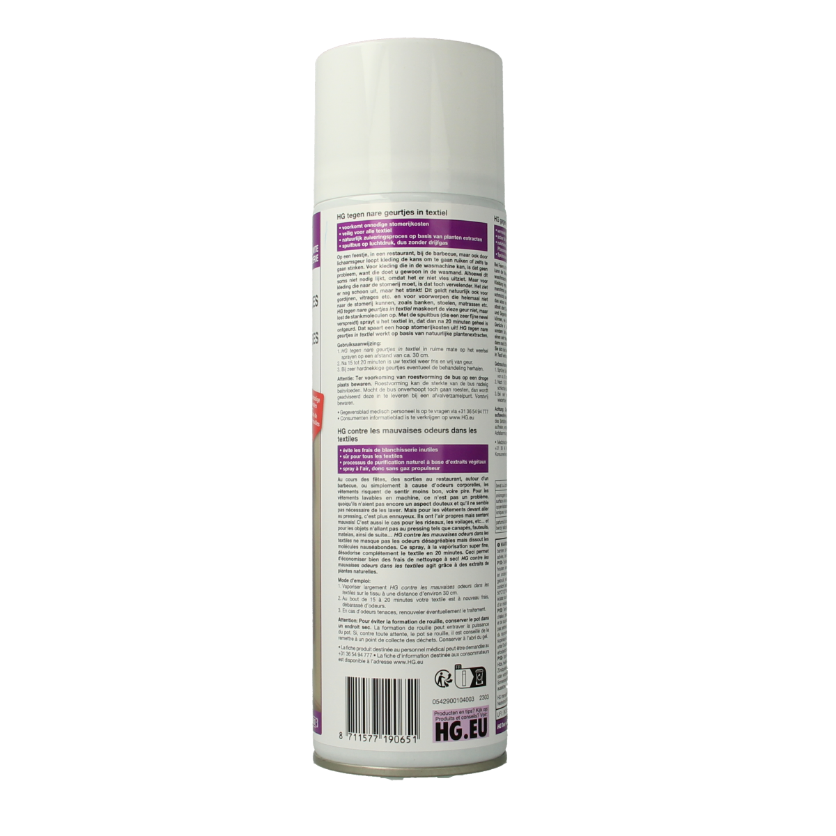HG Tegen nare geurtjes textiel 400.00 Milliliter