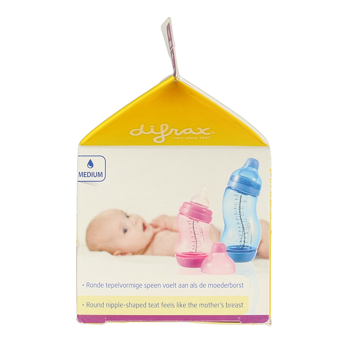 Difrax Flesspeen soft breed medium 2.00 Stuks