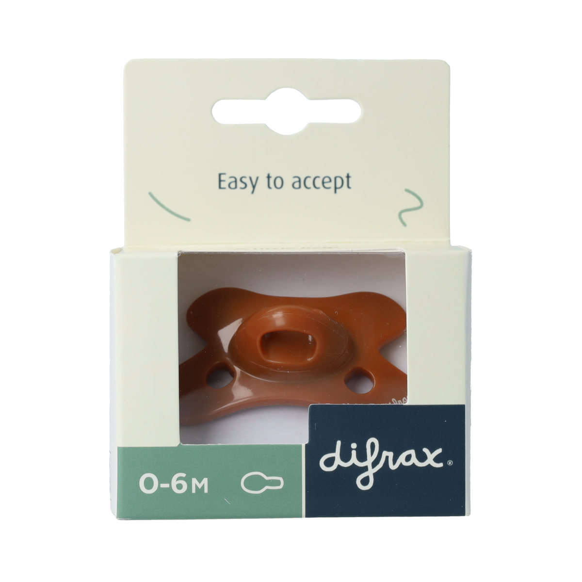Difrax Fopspeen natural 0-6 maanden assorti 1.00 Stuks