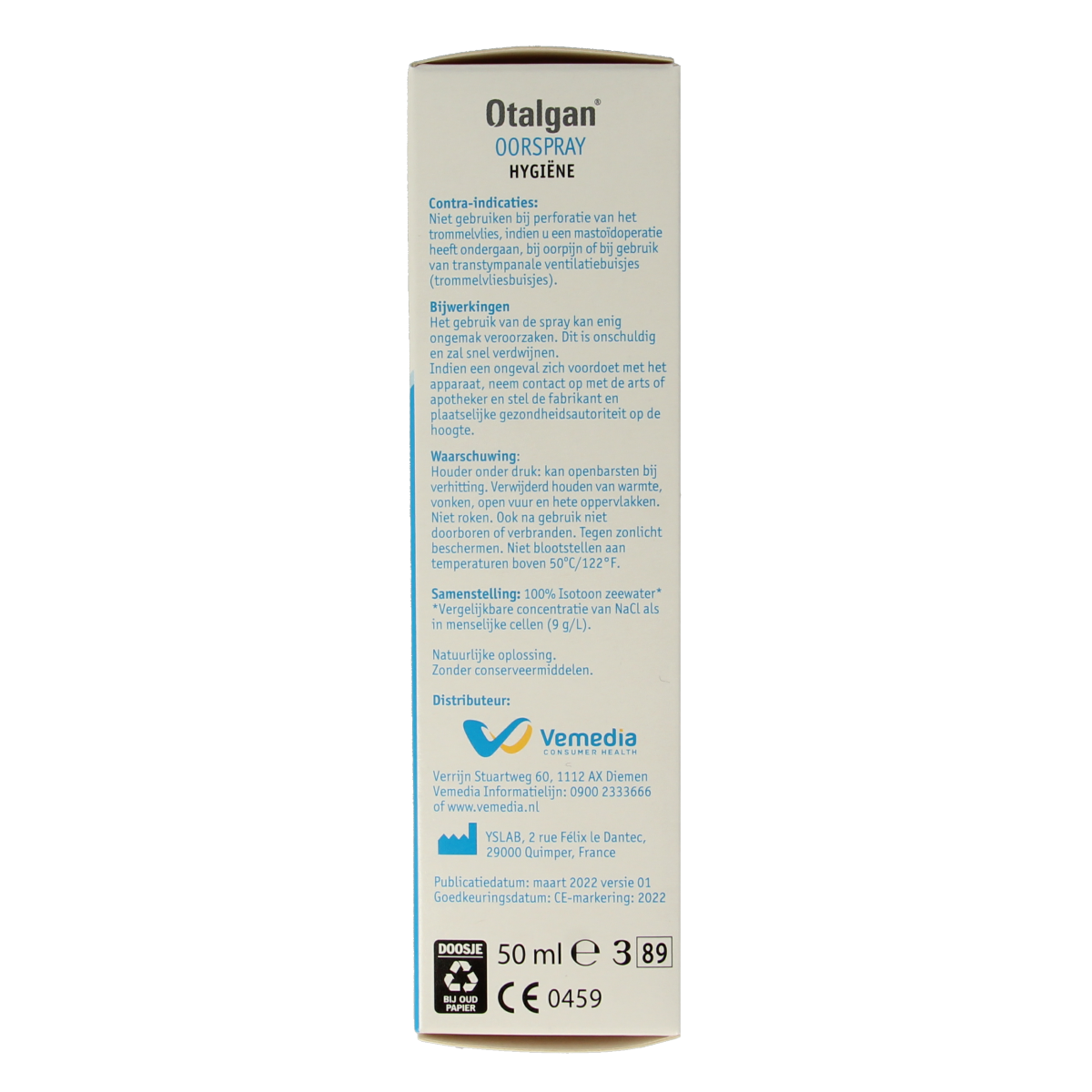 Otalgan Oorspray 50.00 Milliliter