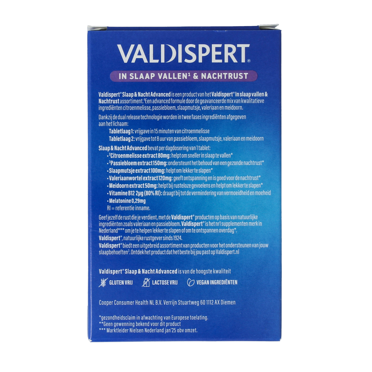 Valdispert Slaap & nacht advanced 30.00 Tabletten