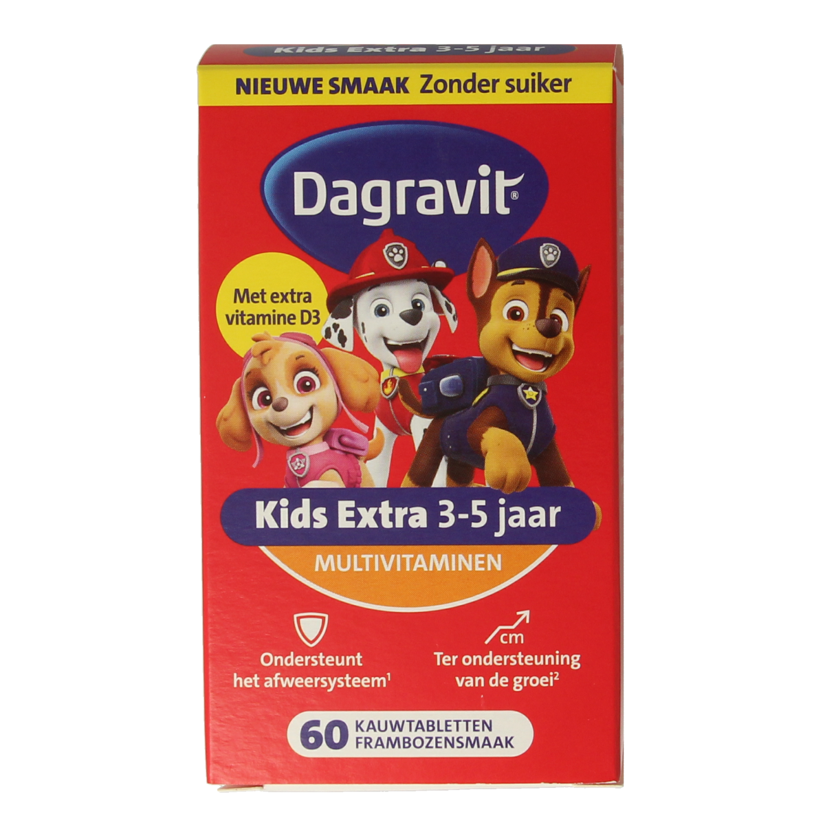 Dagravit Kids extra 3 - 5 jaar 60.00 Kauwtabletten