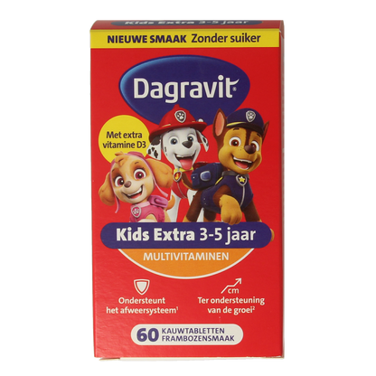 Dagravit Kids extra 3 - 5 jaar 60.00 Kauwtabletten