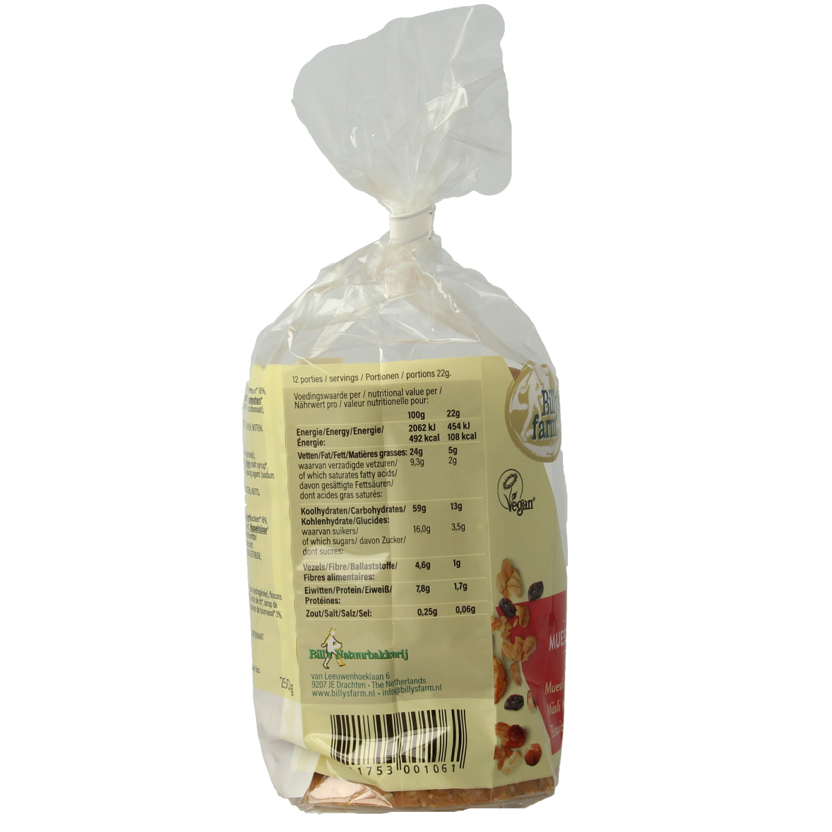 Billy's Farm Mueslikoeken bio 250.00 Gram