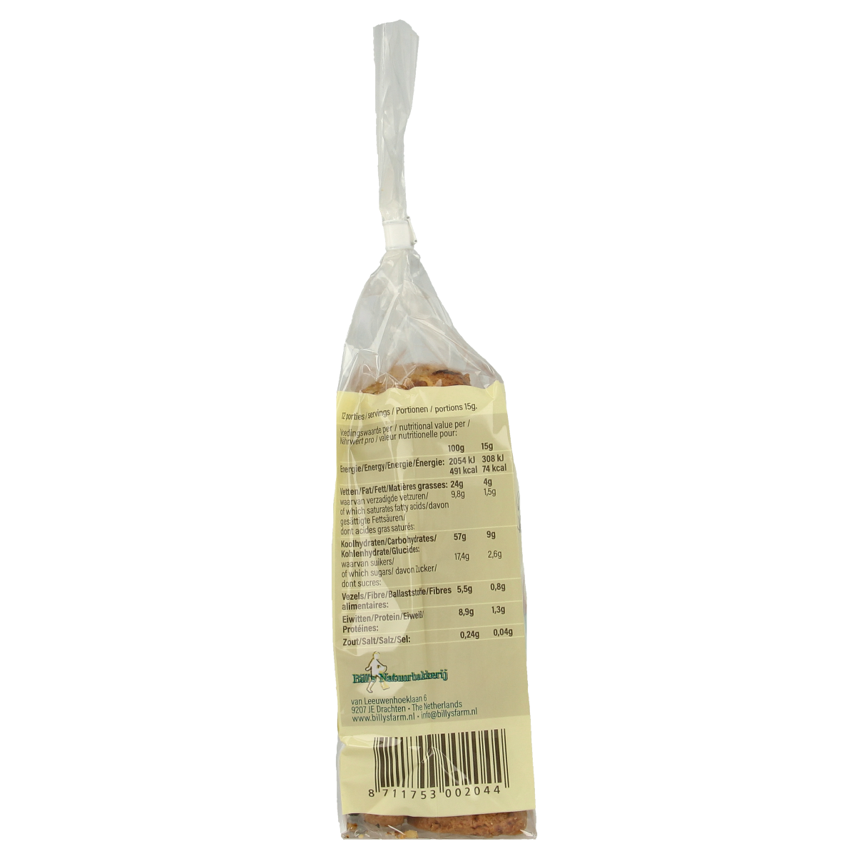Billy's Farm Gember walnootstaafjes bio 175.00 Gram