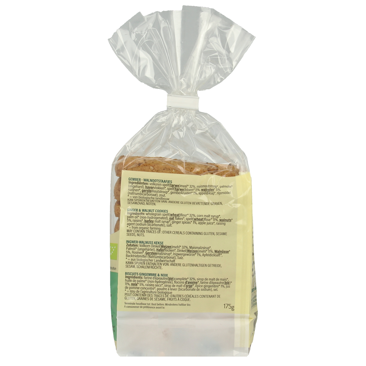 Billy's Farm Gember walnootstaafjes bio 175.00 Gram