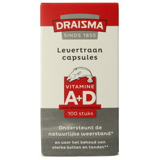 Draisma Vitamine A + D levertraan 100.00 Capsules