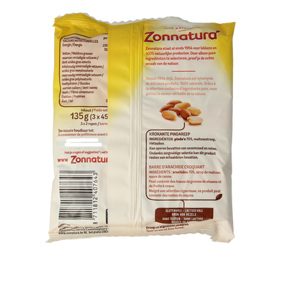 Zonnatura Pinda crunch 45 gram 3.00 Stuks