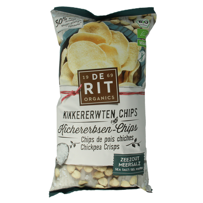 De Rit Kikkererwtenchips zeezout bio 75.00 Gram