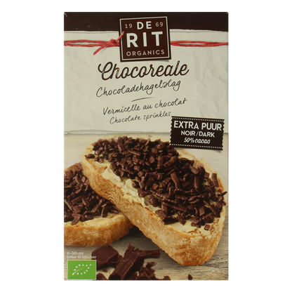 De Rit Chocoreale hagelslag extra puur bio 200.00 Gram