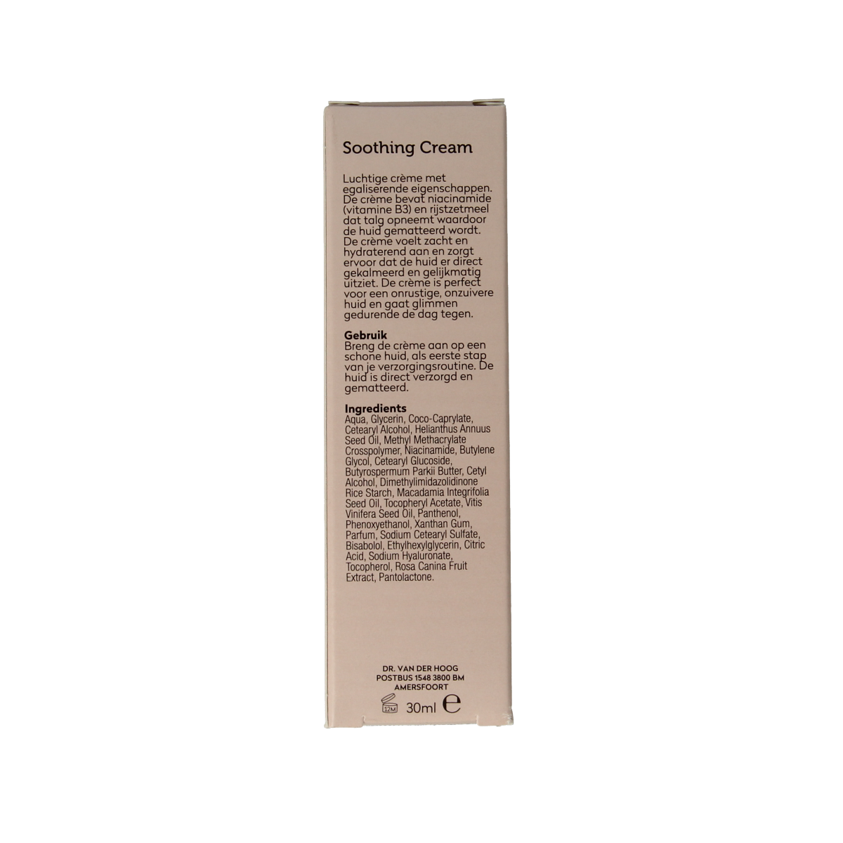 Dr. van der Hoog Clear soothing cream  30.00 Milliliter