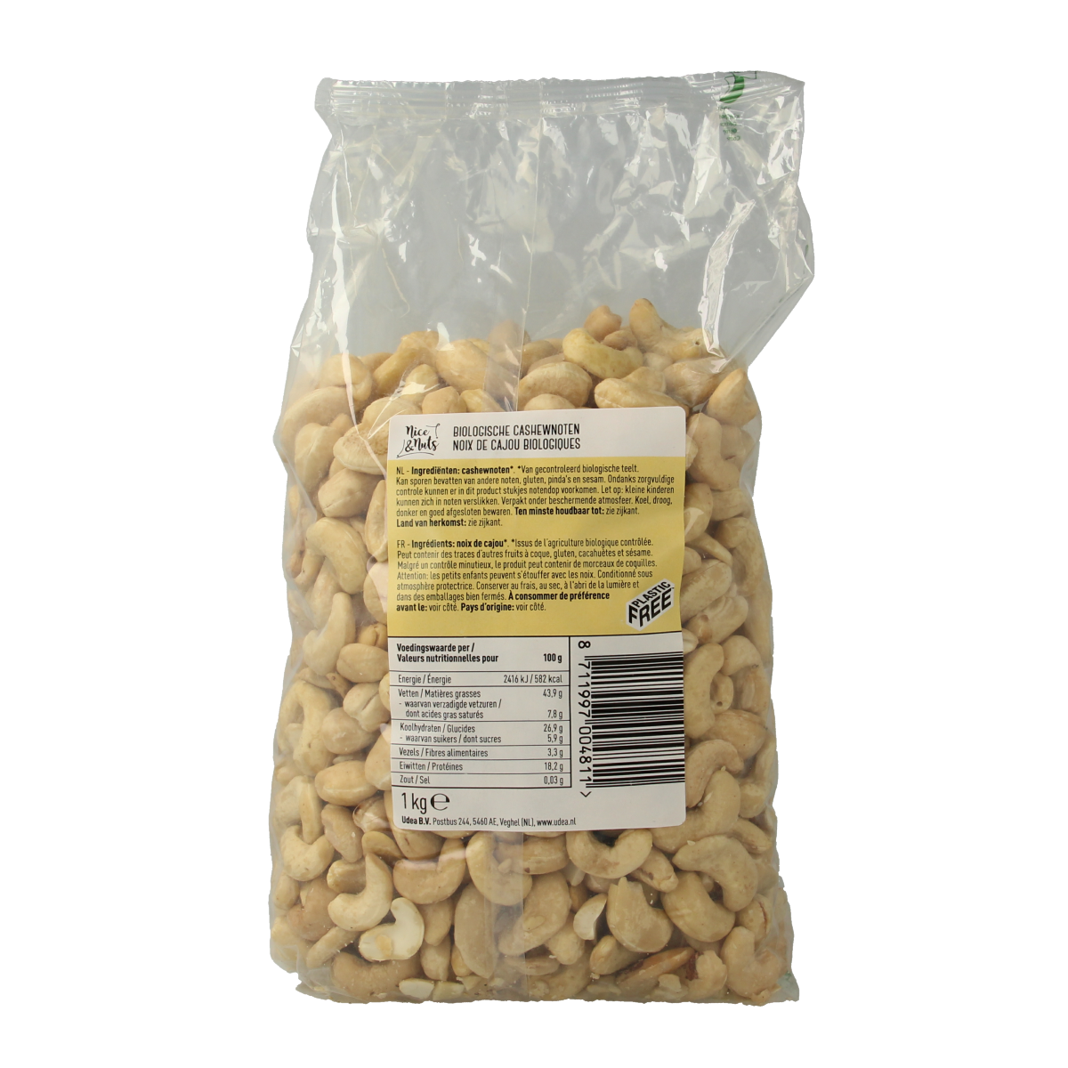Nice & Nuts Cashewnoten bio 1.00 Kilogram