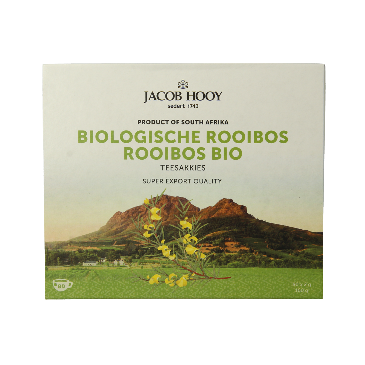 Jacob Hooy Rooibosthee sakkies bio 80.00 Zakjes