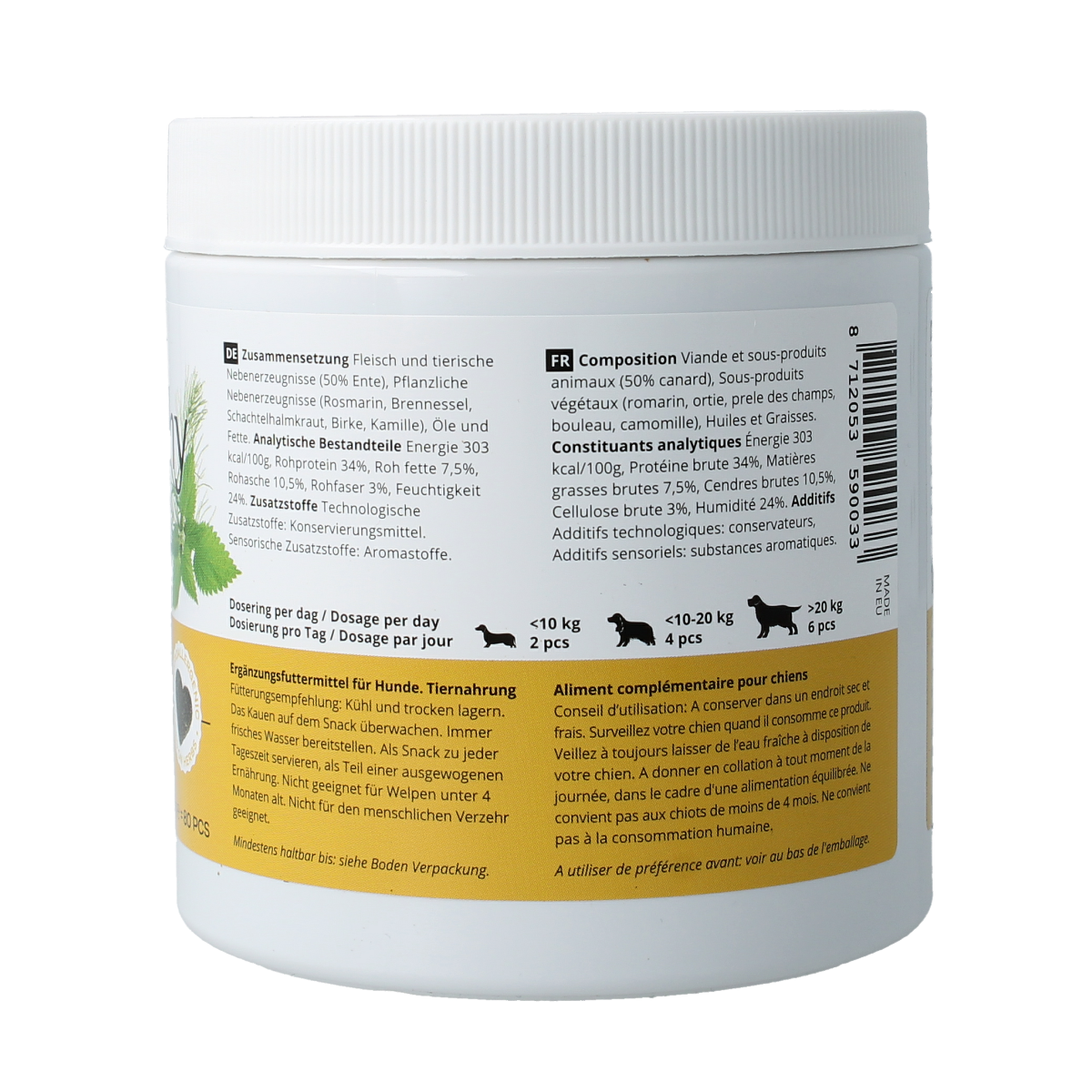 Jacob Hooy Pets Healthy dog skin & coat 80.00 Stuks
