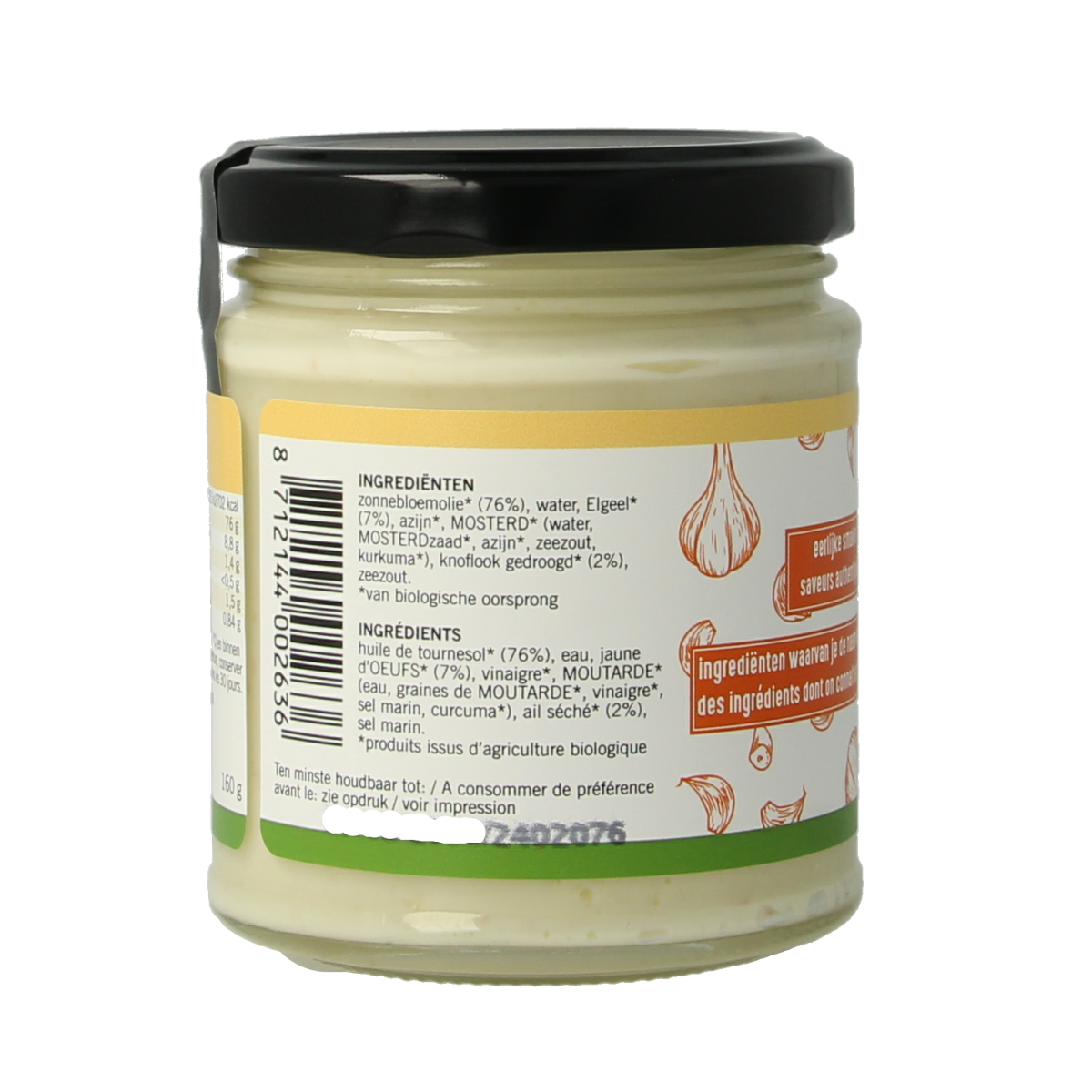 Van Ton Mayonaise knoflook bio 190.00 Milliliter