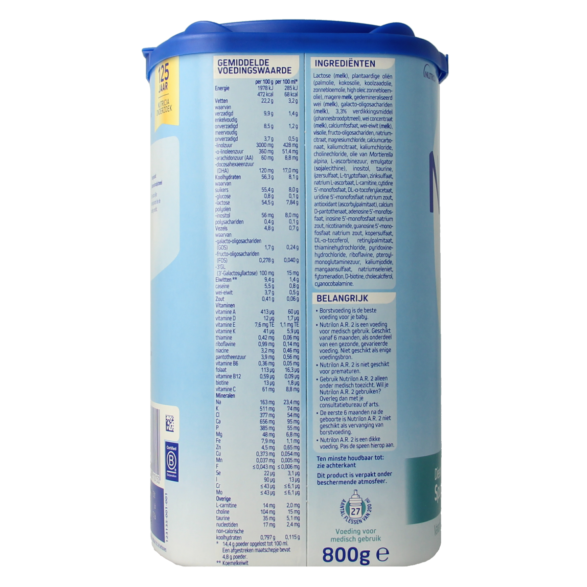 Nutrilon A.R. 2  800.00 Gram