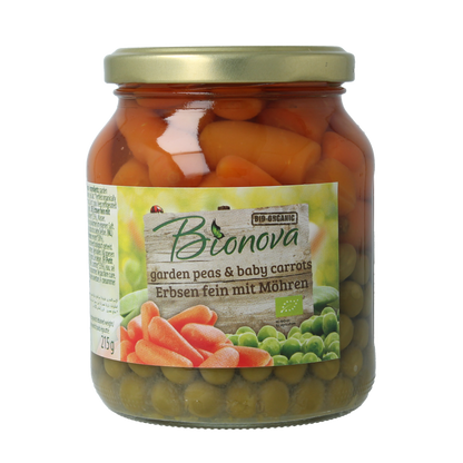 Bionova Doperwten met wortel bio 350 Gram