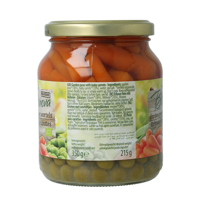 Bionova Doperwten met wortel bio 350 Gram