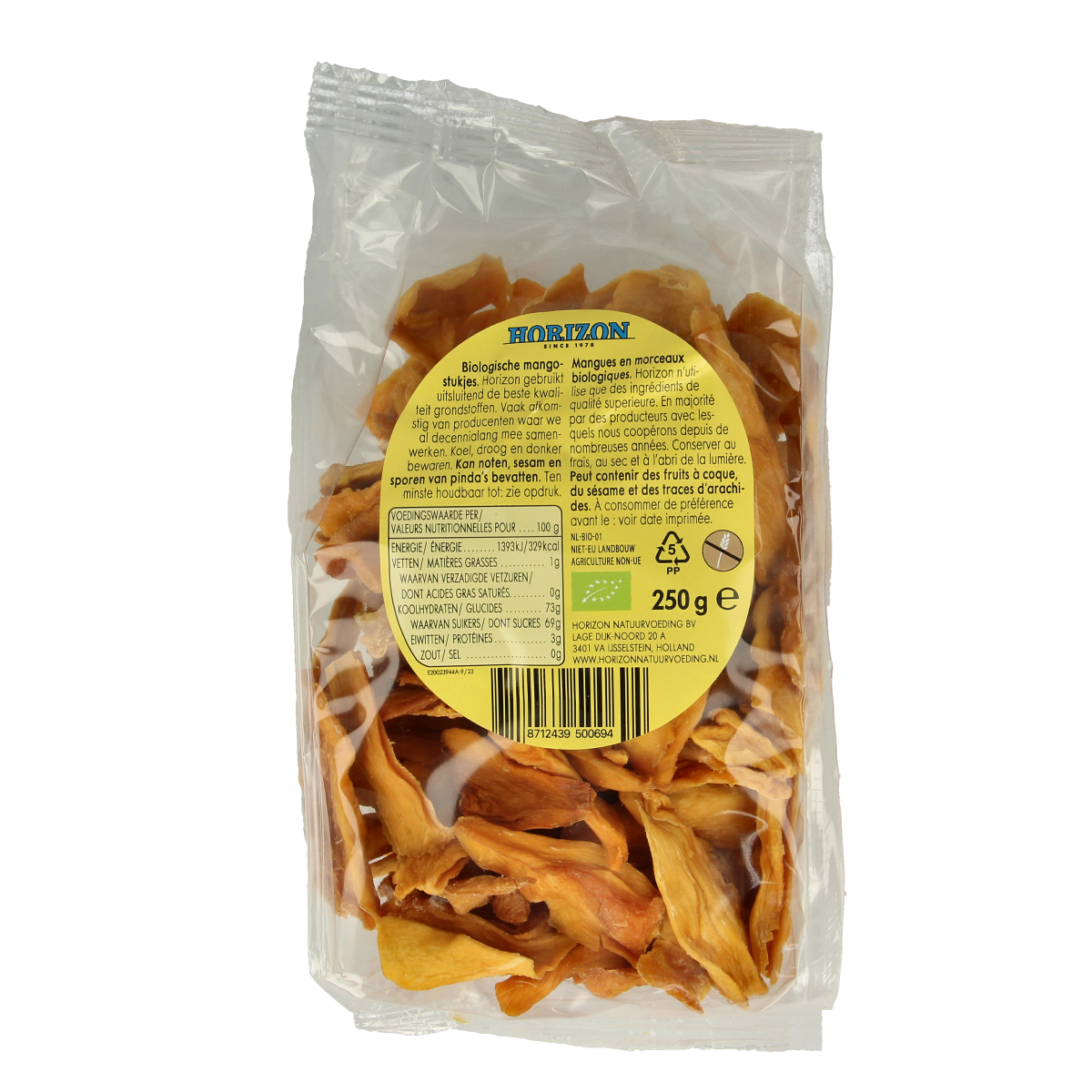 Horizon Mango stukjes bio 250.00 Gram