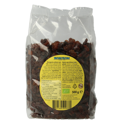 Horizon Rozijnen sultana bio 500.00 Gram