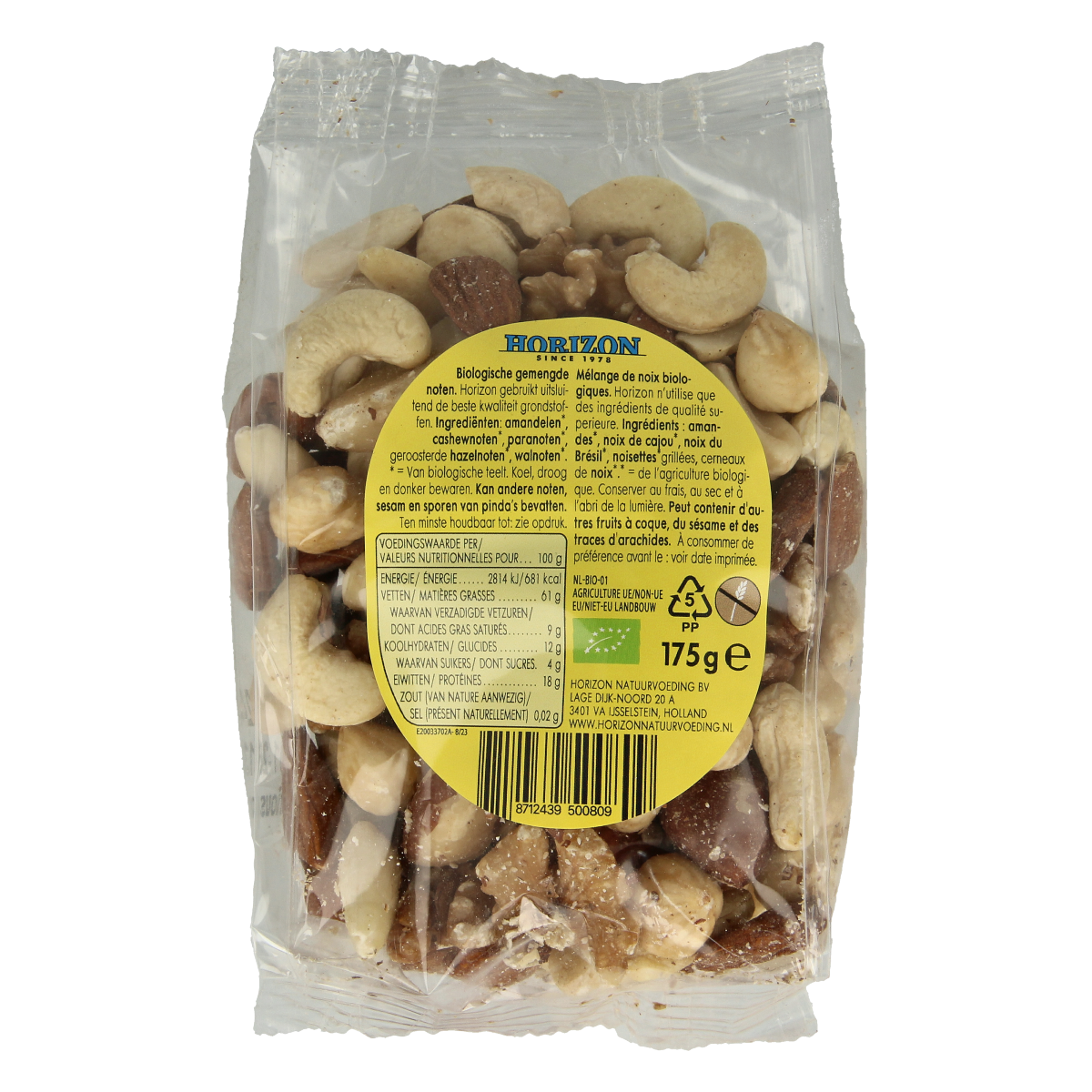Horizon Gemengde noten bio 175.00 Gram