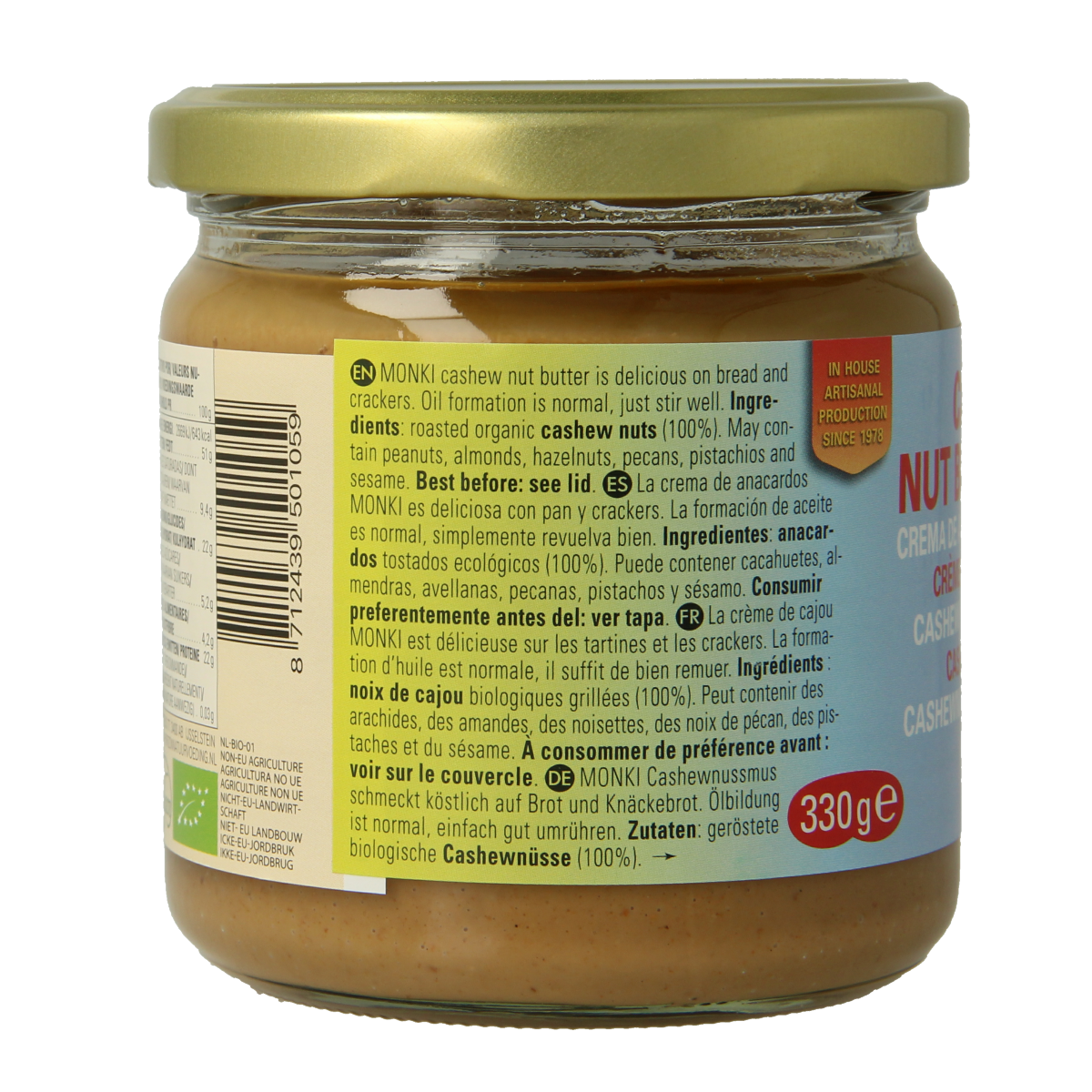 Monki Cashewpasta bio 330.00 Gram