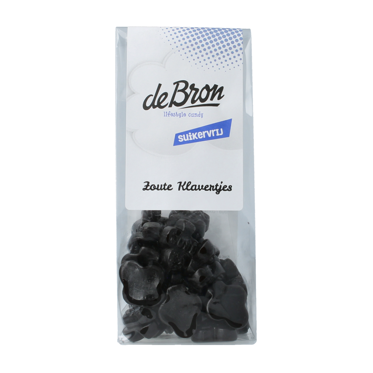 De Bron Zoute klavertjes suikervrij 90.00 Gram
