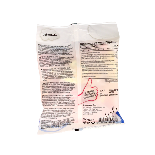 De Bron Fruit toffee suikervrij 90.00 Gram