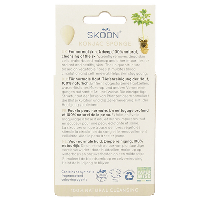 Skoon Konjac spons pure bio 1.00 Stuks