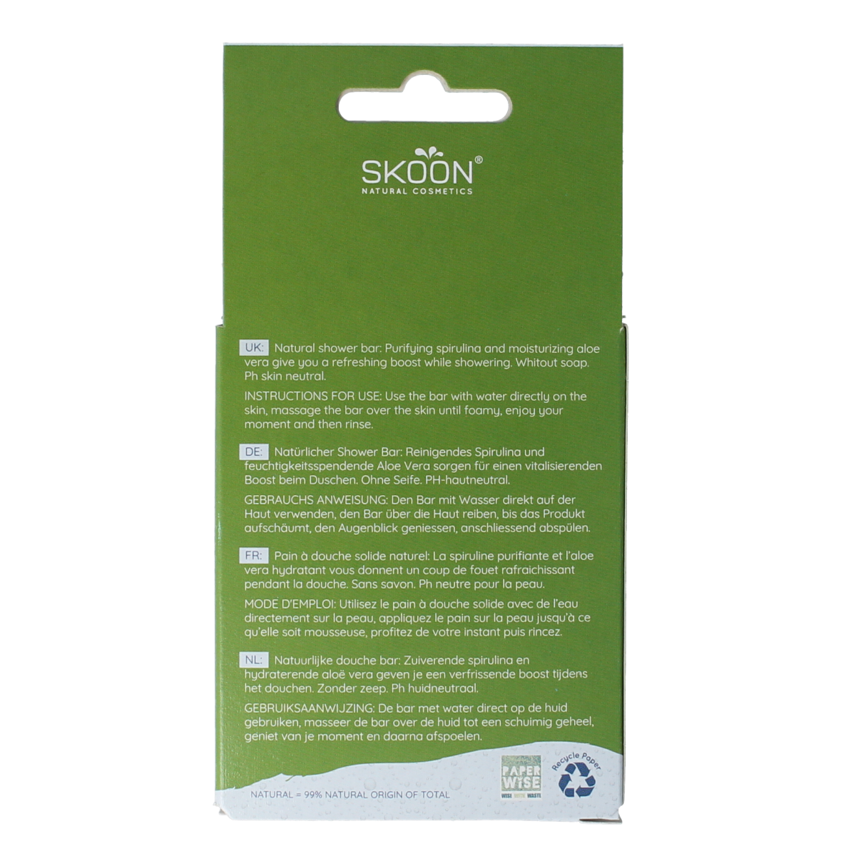 Skoon Solid shower fresh to the max 90.00 Gram