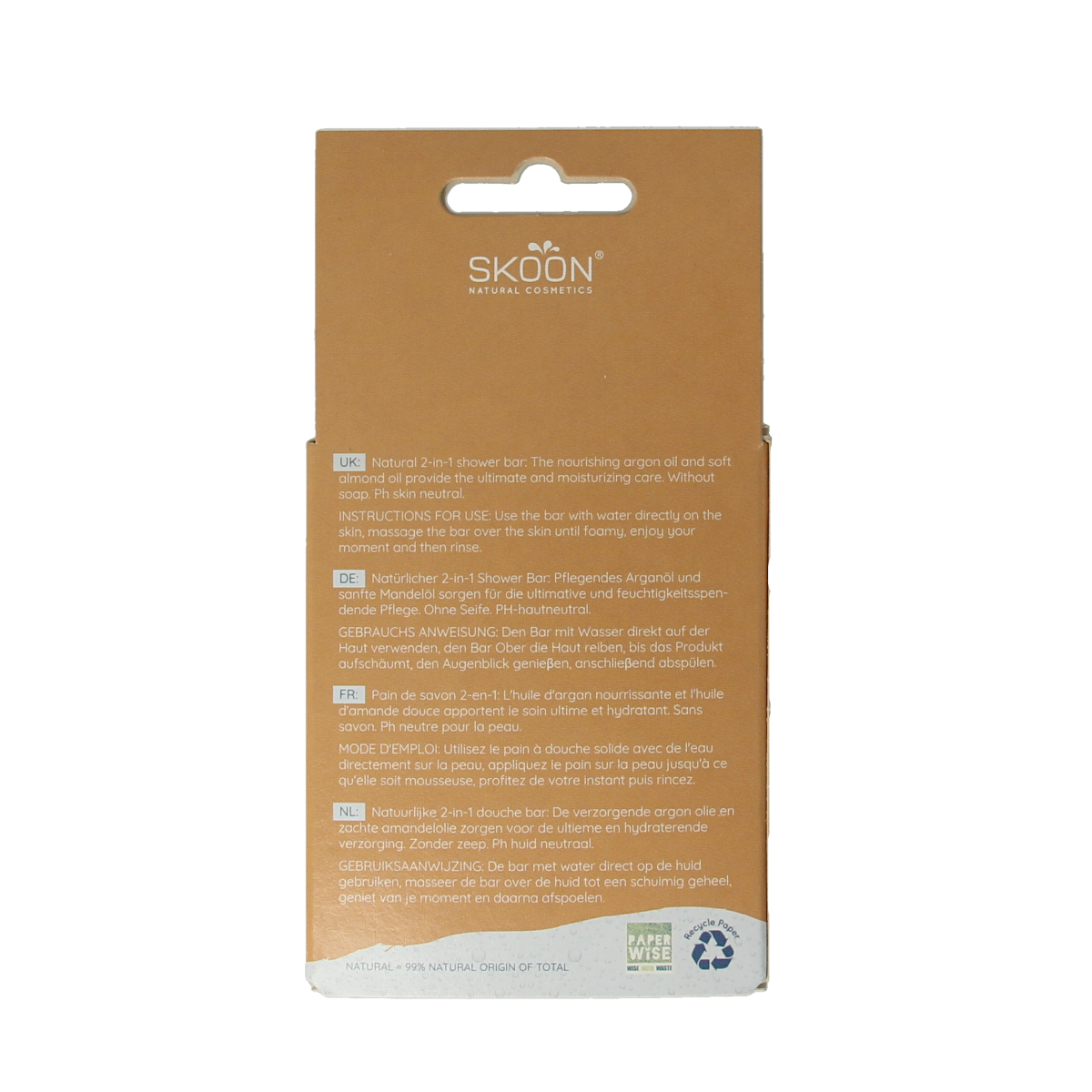 Skoon Solid shower milk nourishing into the deep 2-in-1 90.00 Gram