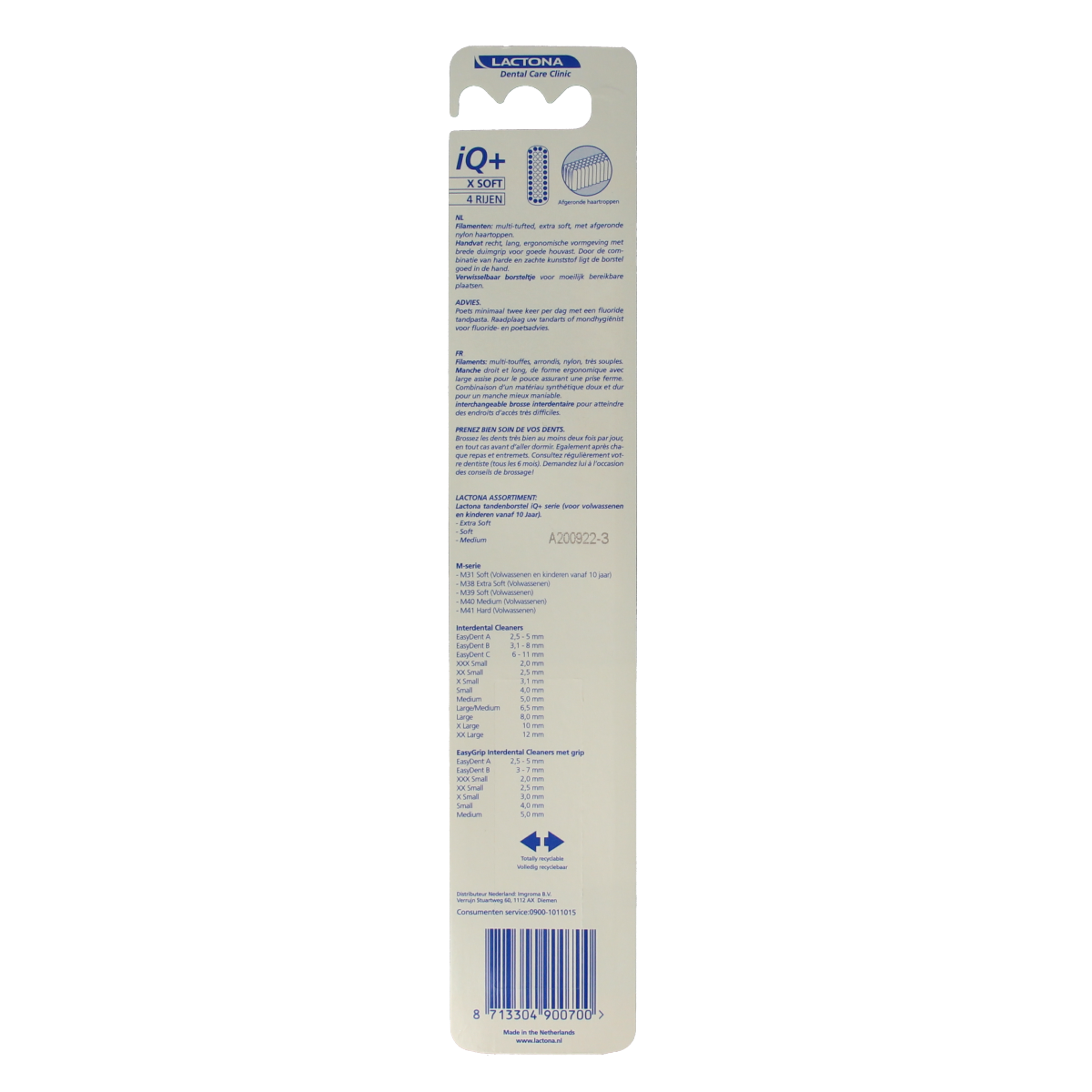 Lactona Tandenborstel IQ+ x soft 1.00 Stuks