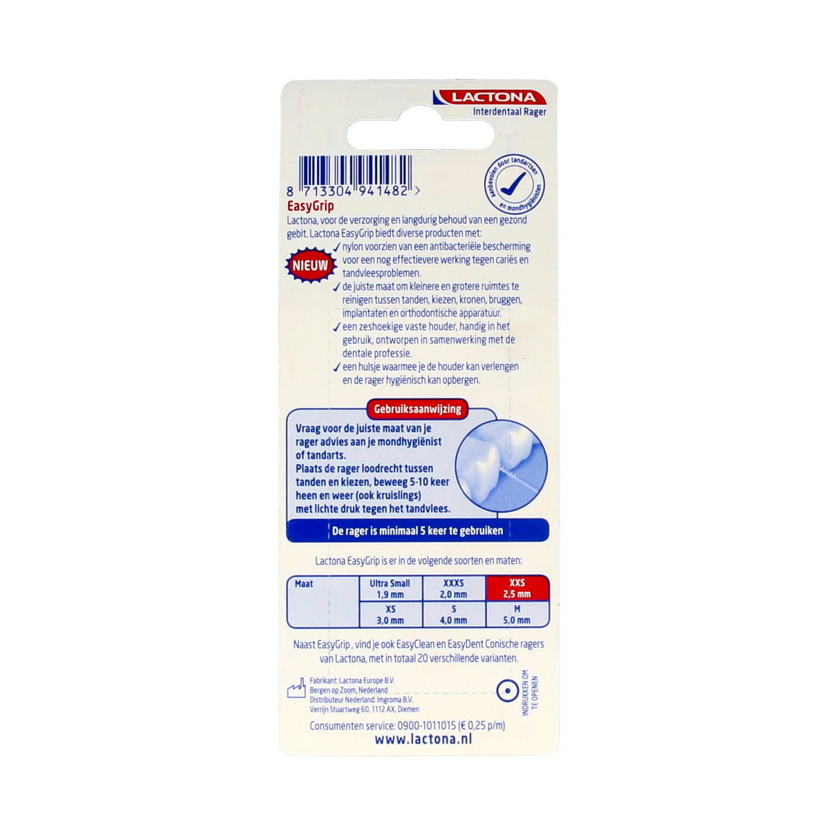 Lactona Easygrip XXS 2.5mm 6.00 Stuks