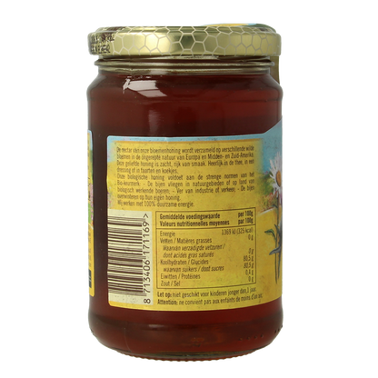 de Traay Bloemen honing vloeibaar bio 350.00 Gram