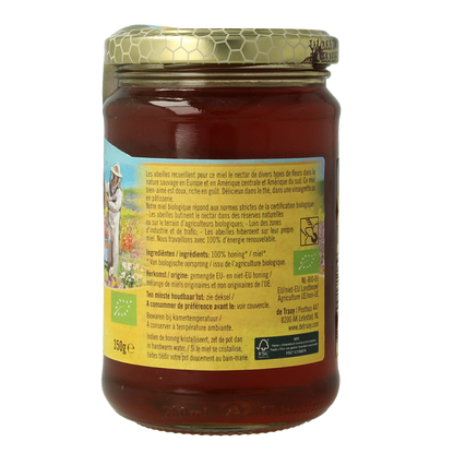de Traay Bloemen honing vloeibaar bio 350.00 Gram